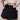 Review: ProfitOutfits Cycling Shorts and Tops - Back view of stylish black cycling shorts with ruffle details.