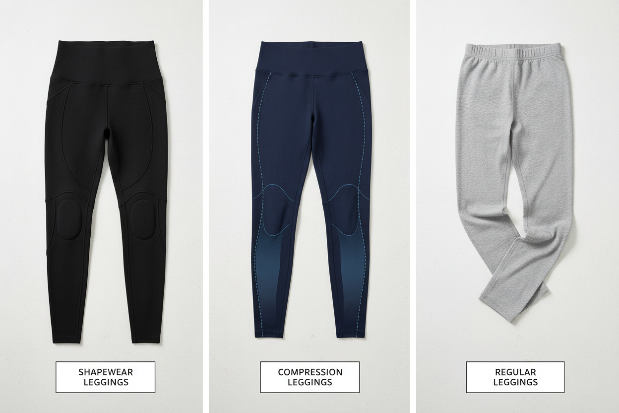 Shapewear vs. Compression vs. Regular Leggings: What's the Difference?