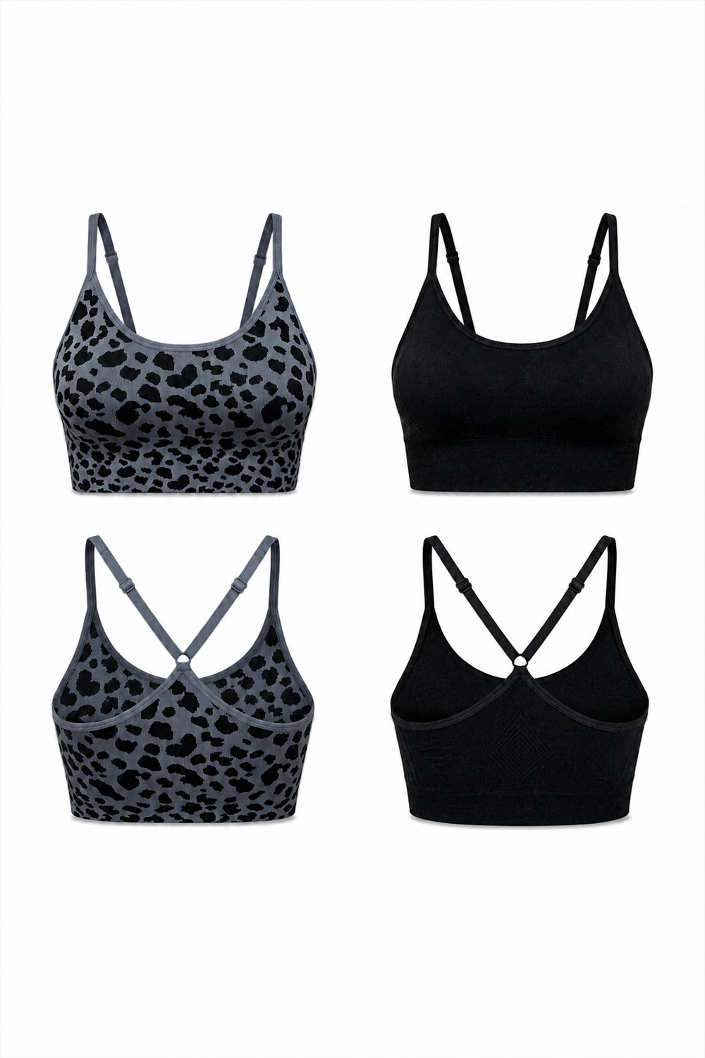 11692L-2-GRAY SNAKE / BLACK