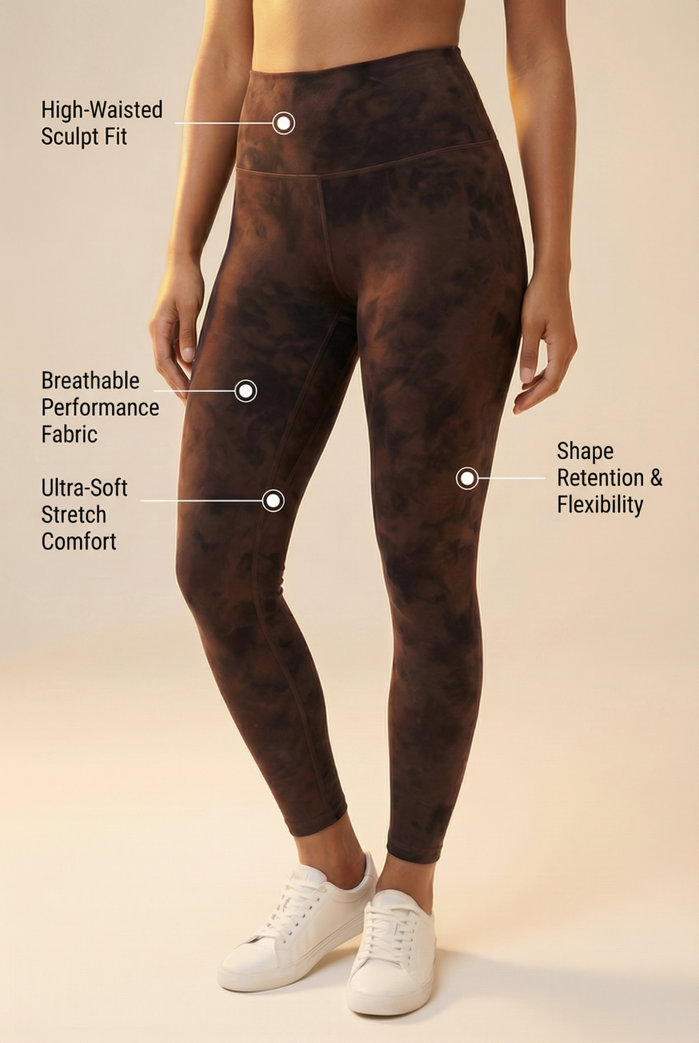 Tie-Dye Printed Lift High-Waist Legging  by PROFIT OUTFITS