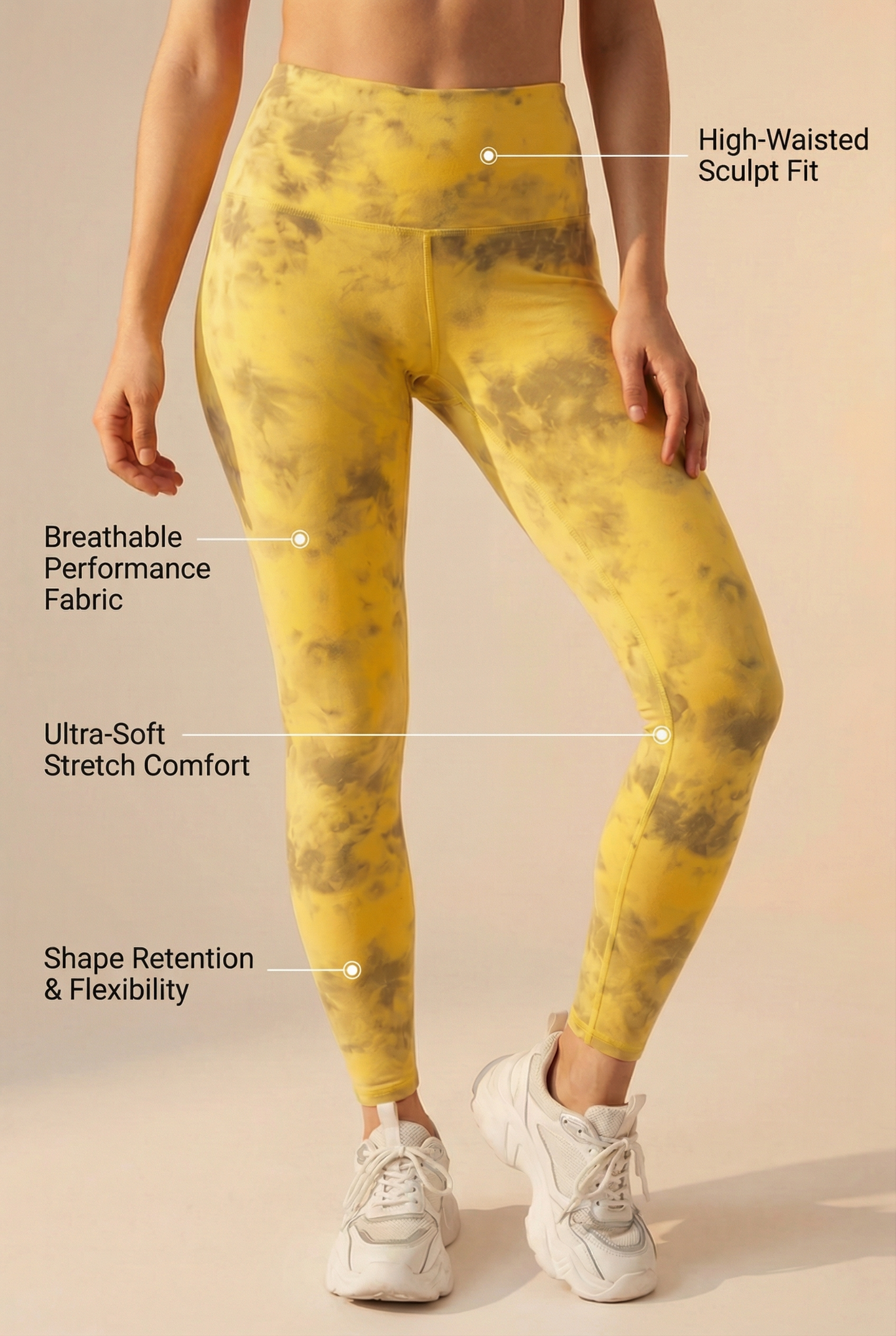 Tie-Dye Printed Lift High-Waist Legging  by PROFIT OUTFITS