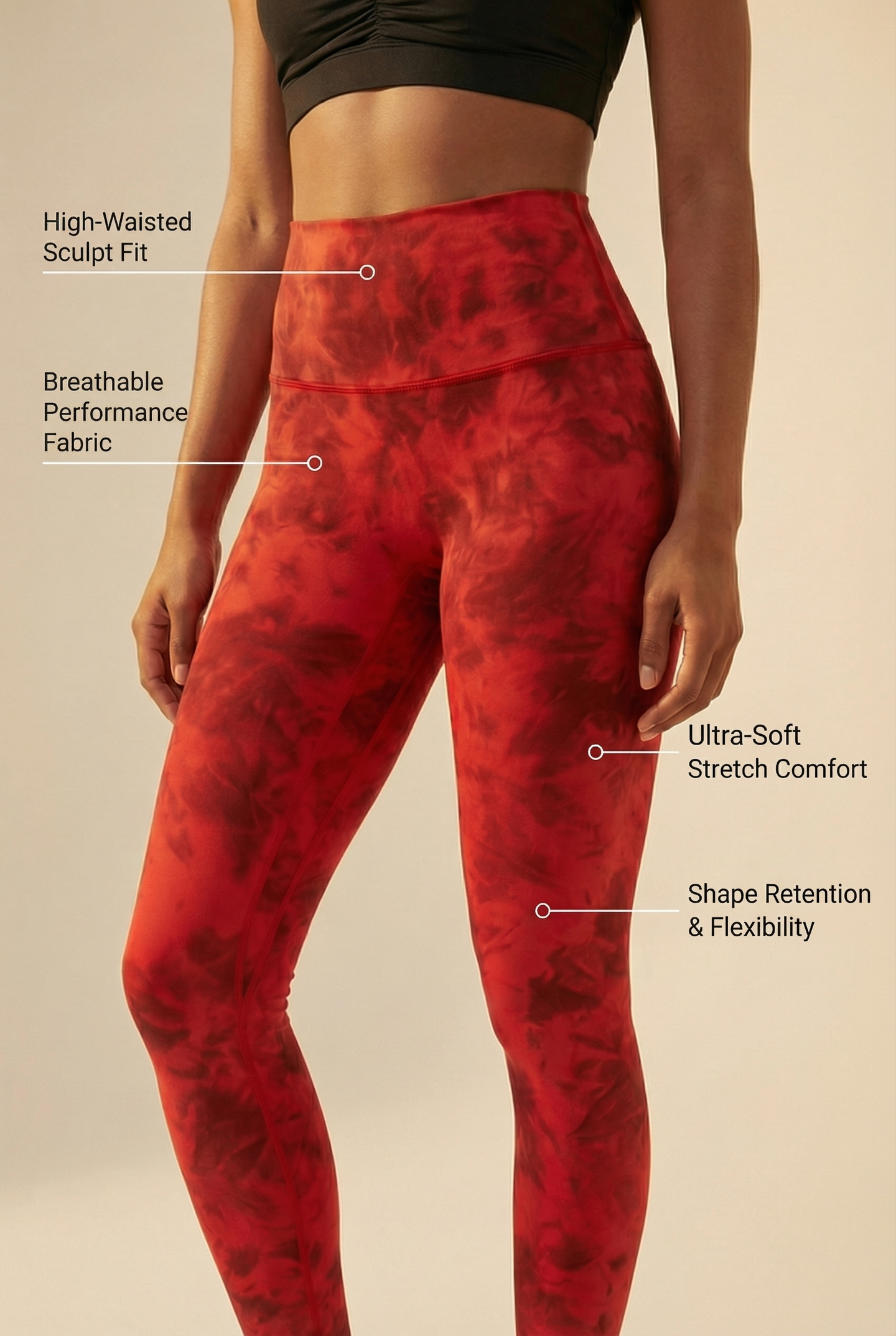 Tie-Dye Printed Lift High-Waist Legging  by PROFIT OUTFITS