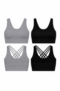 2-Pack CoreFit Racerback Sports Bra Apparel & Accessories > Activewear > Sports Bras > Multi-Packs by Profit Outfits