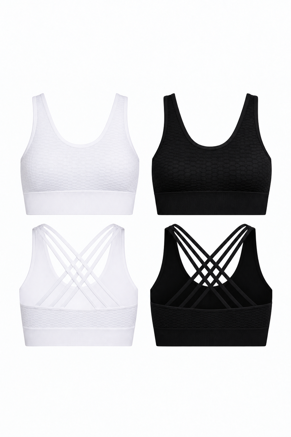 2-Pack CoreFit Racerback Sports Bra Apparel & Accessories > Activewear > Sports Bras > Multi-Packs by Profit Outfits