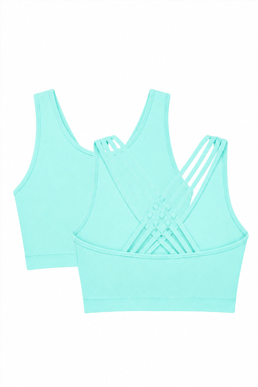 2-Pack CoreFit Racerback Sports Bra - Beachglass/Atmosphere (Style 32678) Apparel & Accessories > Activewear > Sports Bras > Multi-Packs by Profit Outfits