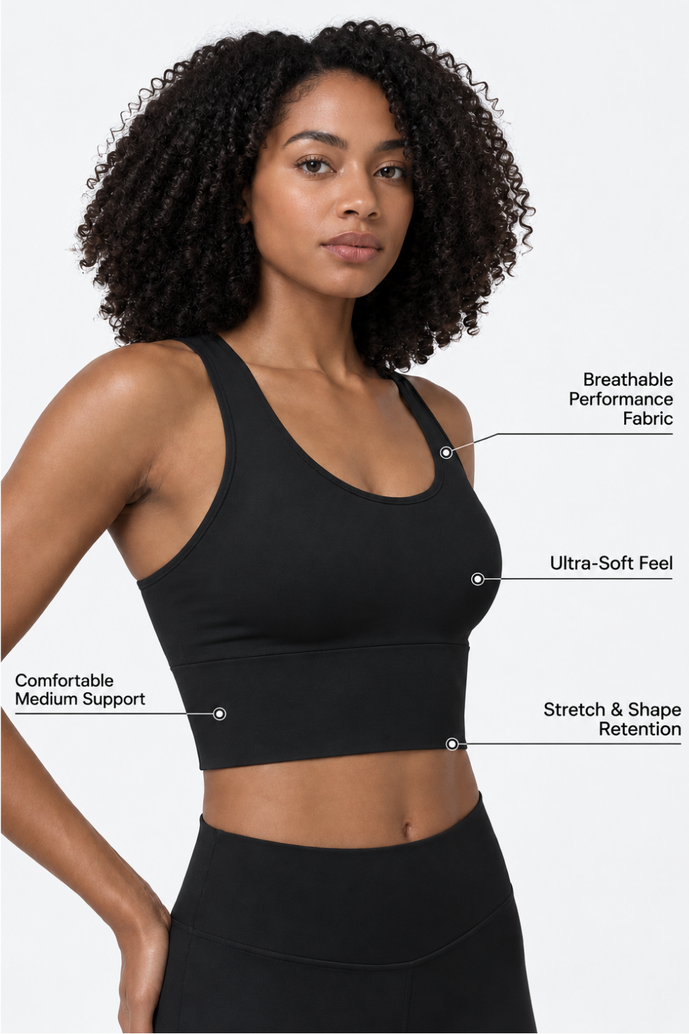 2-Pack CoreFit Racerback Sports Bra  by Profit Outfits
