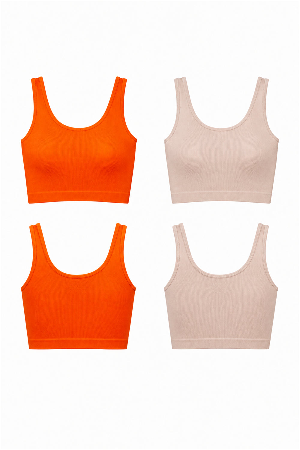 2-Pack CoreFit Racerback Sports Bra - Lava/Atmosphere (Style 32418) Apparel & Accessories > Activewear > Sports Bras > Multi-Packs by Profit Outfits