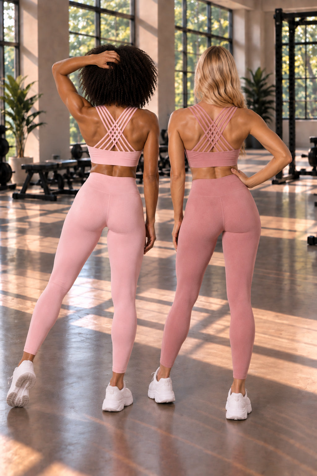 2-Pack CoreFit Racerback Sports Bra - Morganite/Atmosphere Apparel & Accessories > Activewear > Sports Bras > Multi-Packs by Profit Outfits
