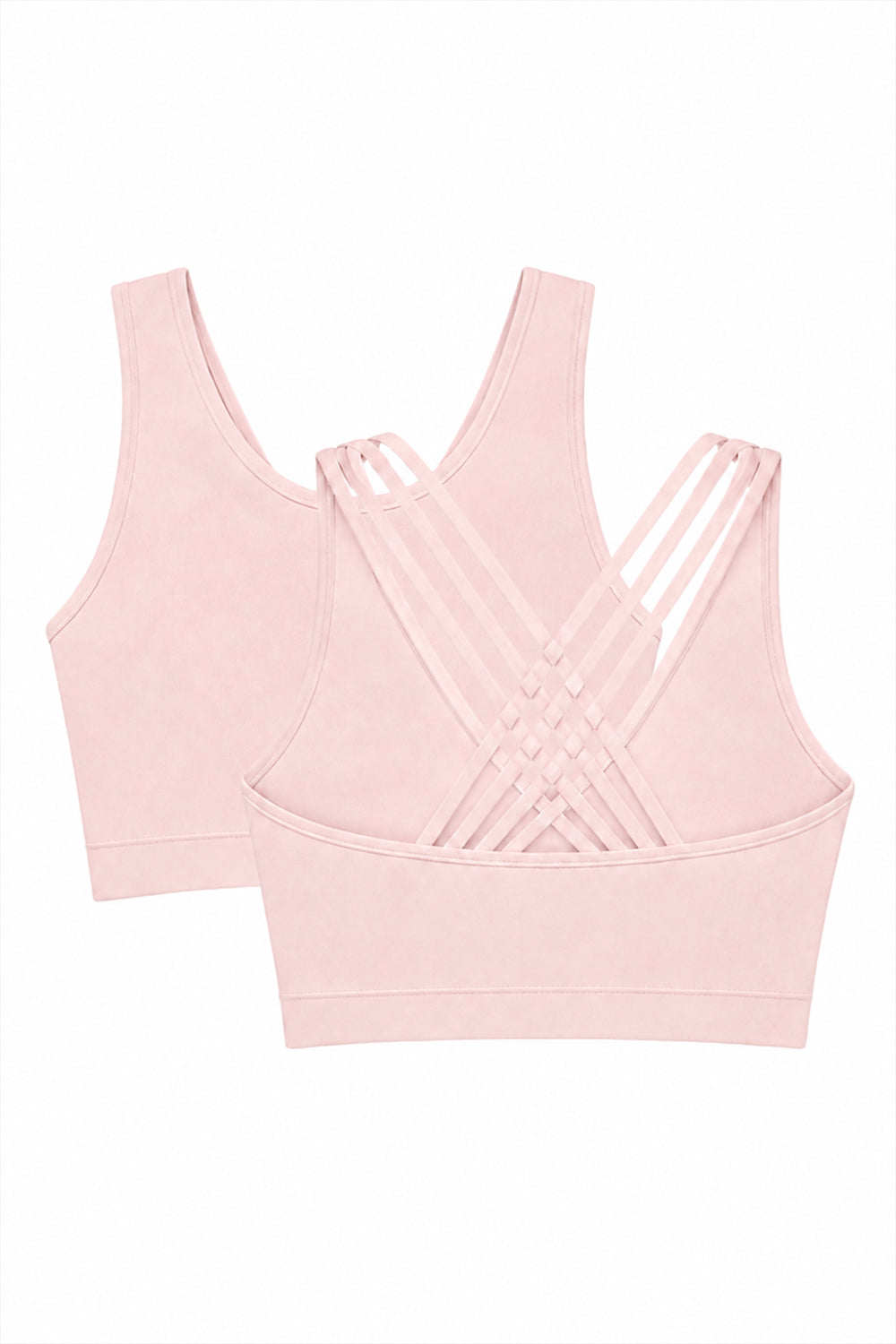 2-Pack CoreFit Racerback Sports Bra - Morganite/Atmosphere Apparel & Accessories > Activewear > Sports Bras > Multi-Packs by Profit Outfits