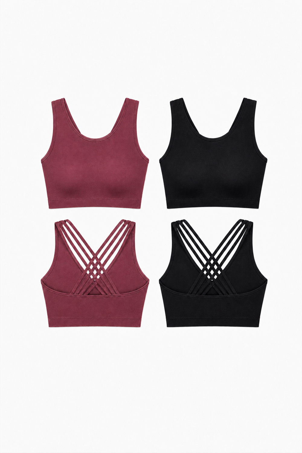 2-Pack CoreFit Racerback Sports Bra  by Profit Outfits