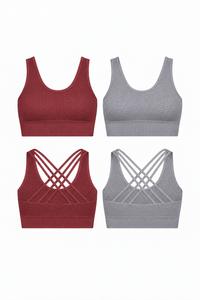 2-Pack CoreFit Racerback Sports Bra  by Profit Outfits