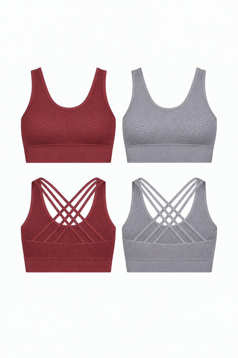 2-Pack CoreFit Racerback Sports Bra  by Profit Outfits