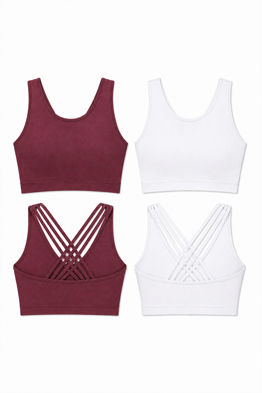 2-Pack CoreFit Racerback Sports Bra  by Profit Outfits