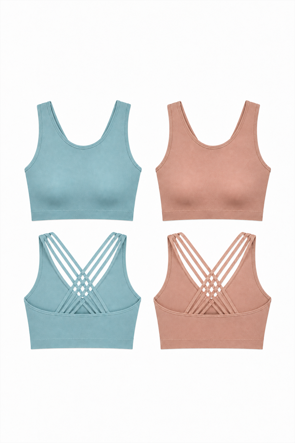 2-Pack CoreFit Racerback Sports Bra  by Profit Outfits