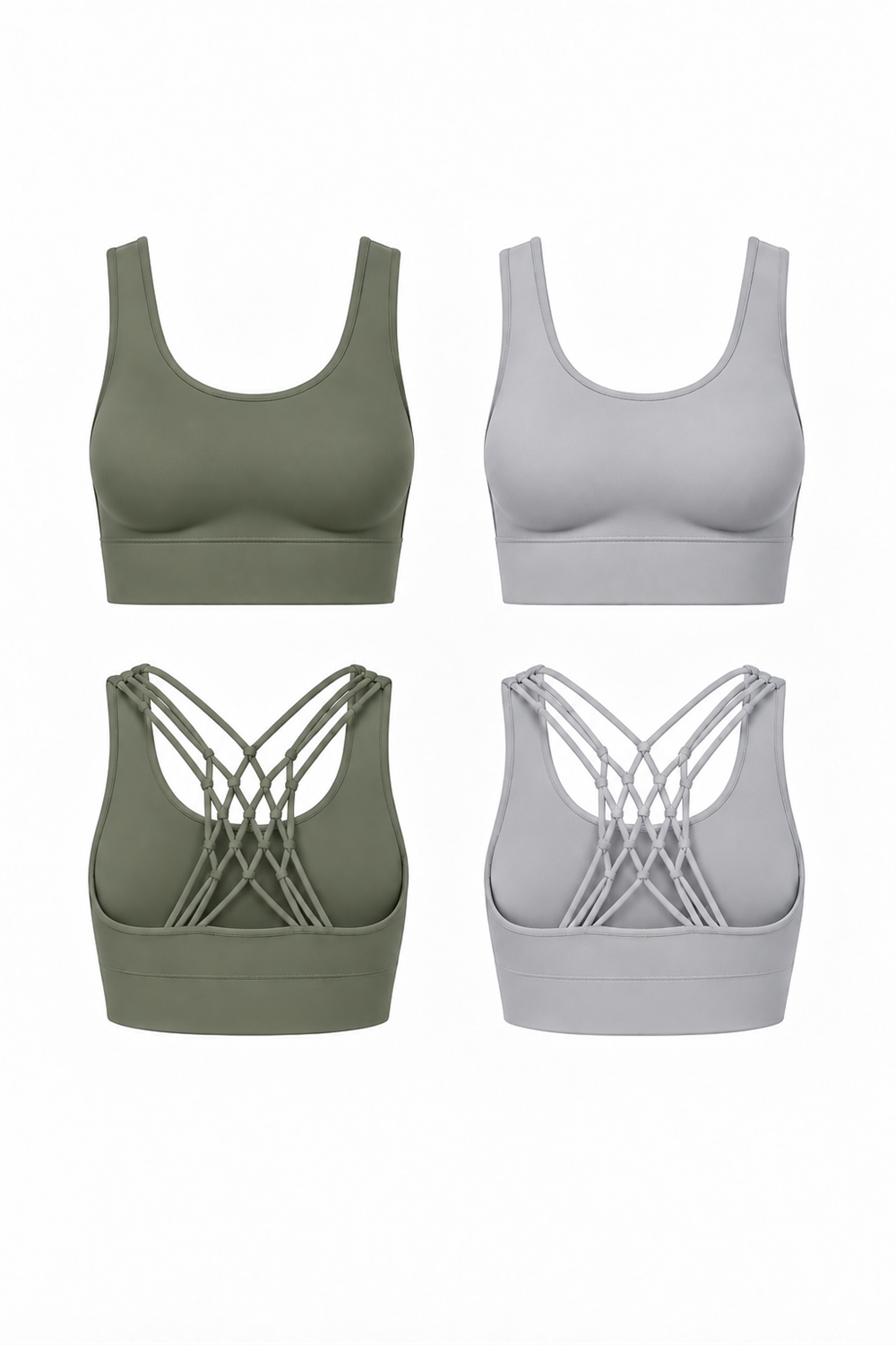 2-Pack CoreFit Racerback Sports Bra  by Profit Outfits