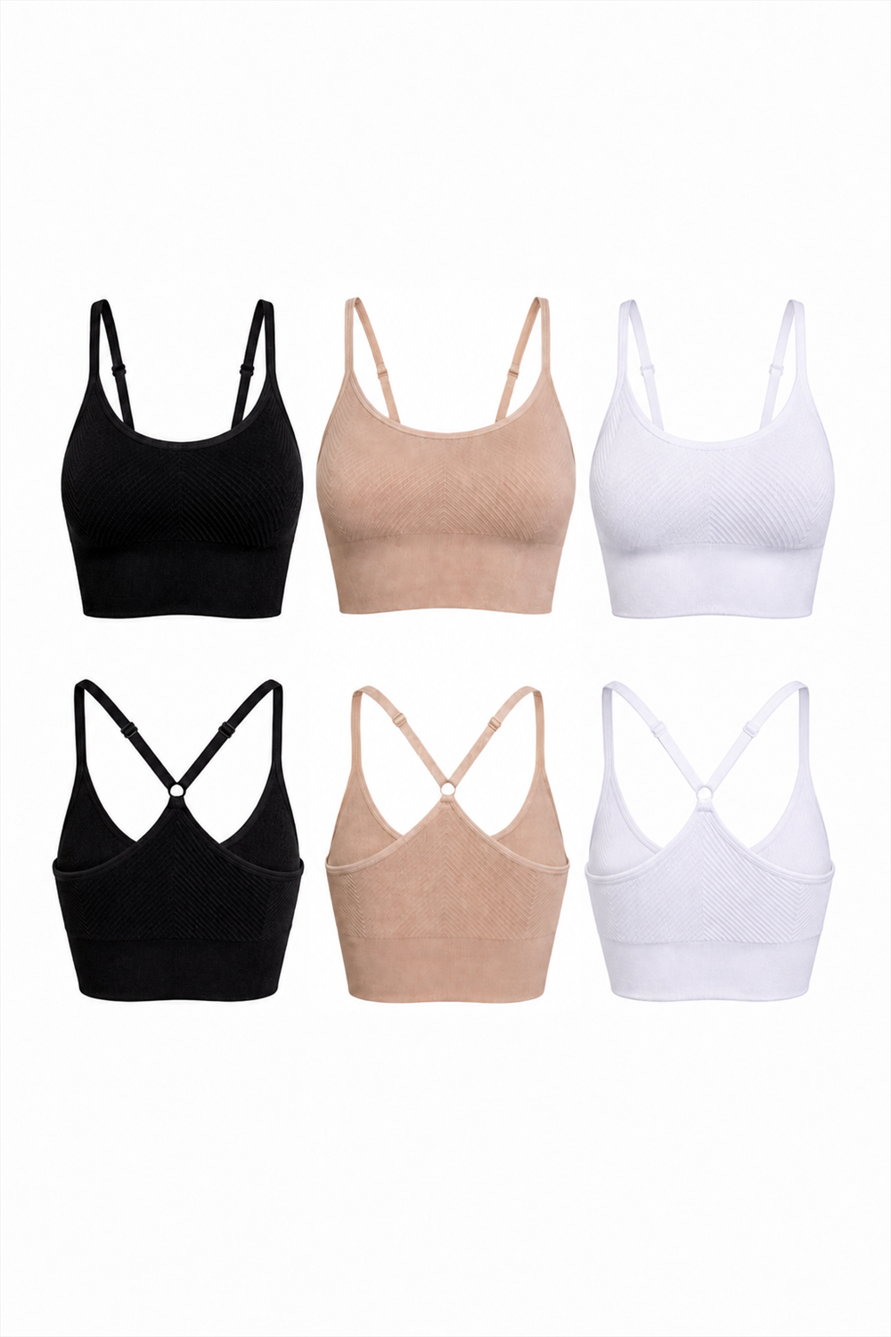 3-Pack CoreFit Racerback Sports Bra  by Profit Outfits