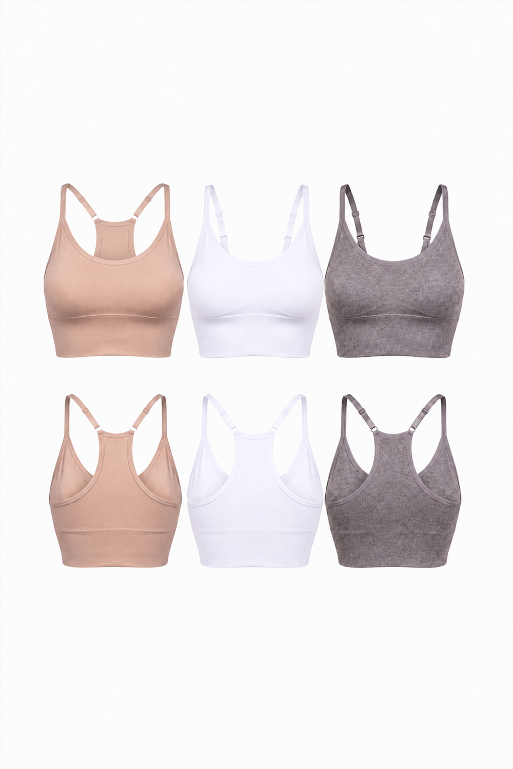 3-Pack CoreFit Racerback Sports Bra  by Profit Outfits