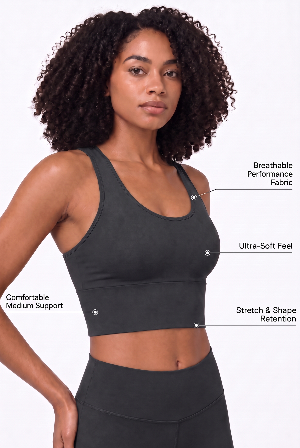 Lot de 2 soutiens-gorge de sport dos nageur CoreFit
