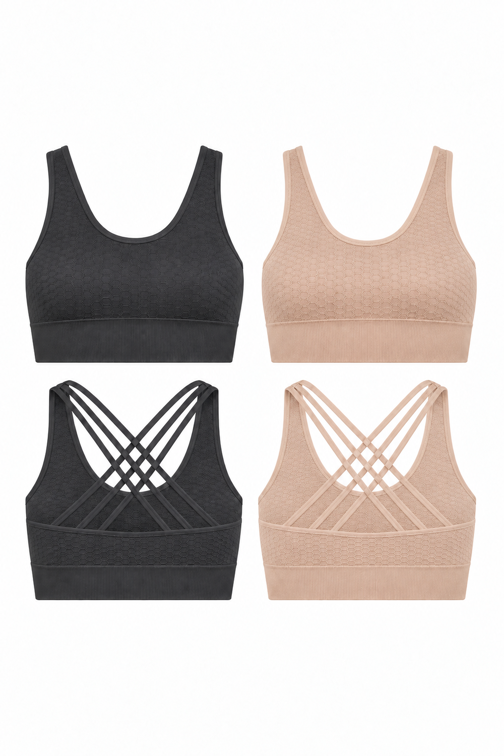 Lot de 2 soutiens-gorge de sport dos nageur CoreFit