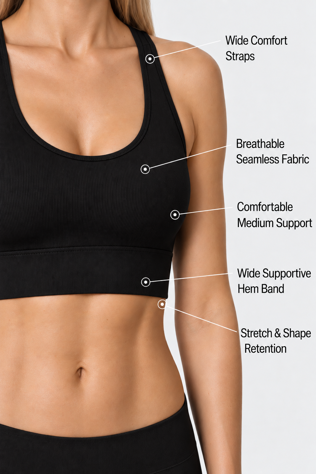 2-Pack CoreFit Racerback Sports Bra