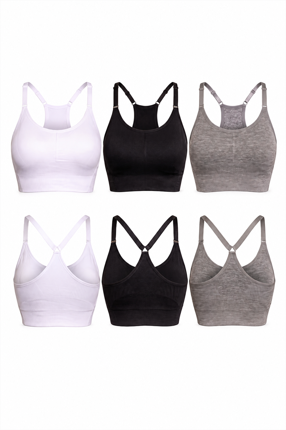 32726-3-WHITE / LT HEATHER GRAY / BLACK
