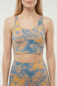 Tie-Dye Printed Yoga Sports Bra