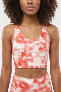 Tie-Dye Printed Yoga Sports Bra