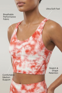 Tie-Dye Printed Yoga Sports Bra