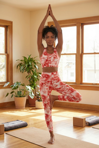 Tie-Dye Printed Yoga Sports Bra
