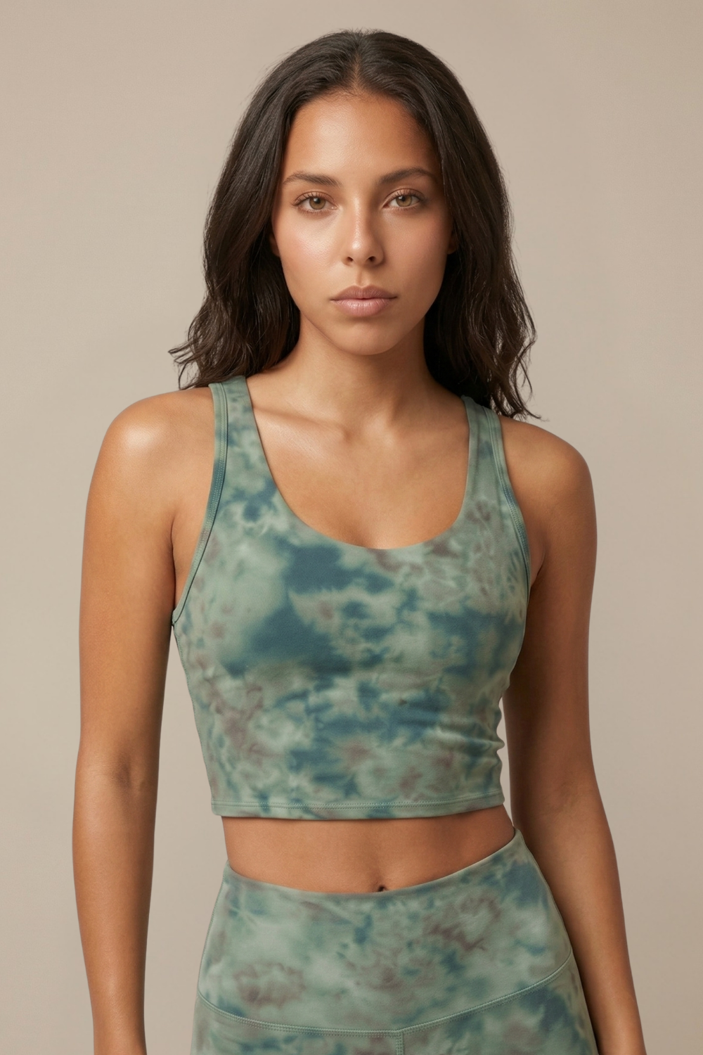 Sujetador deportivo de yoga estampado tie-dye