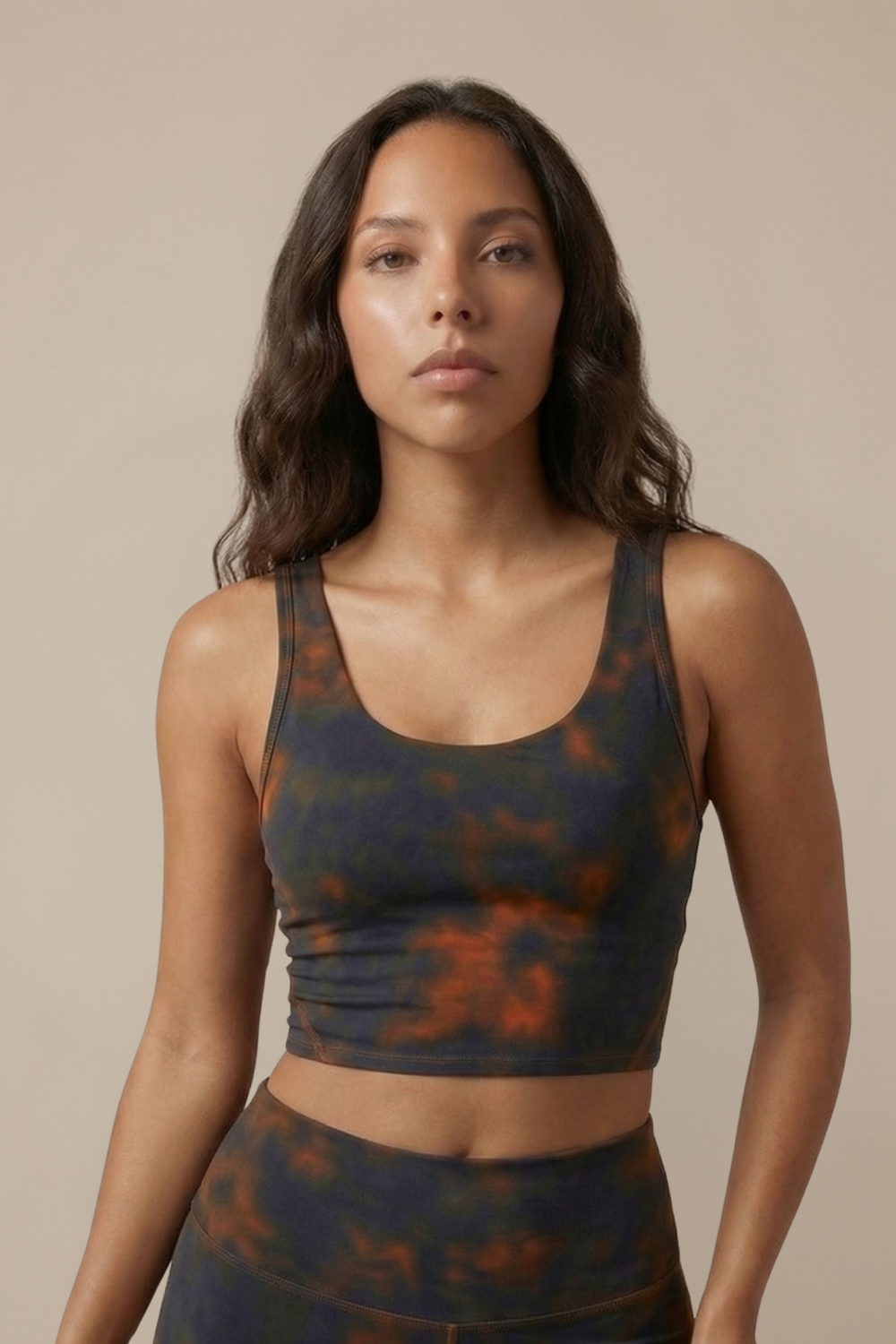 Tie-Dye Printed Yoga Sports Bra