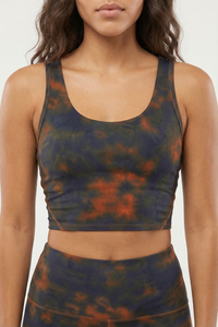 Tie-Dye Printed Yoga Sports Bra