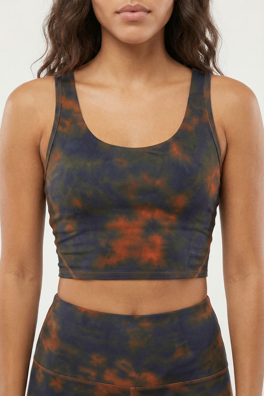 Tie-Dye Printed Yoga Sports Bra
