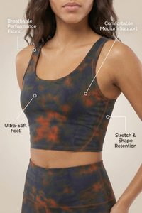 Tie-Dye Printed Yoga Sports Bra