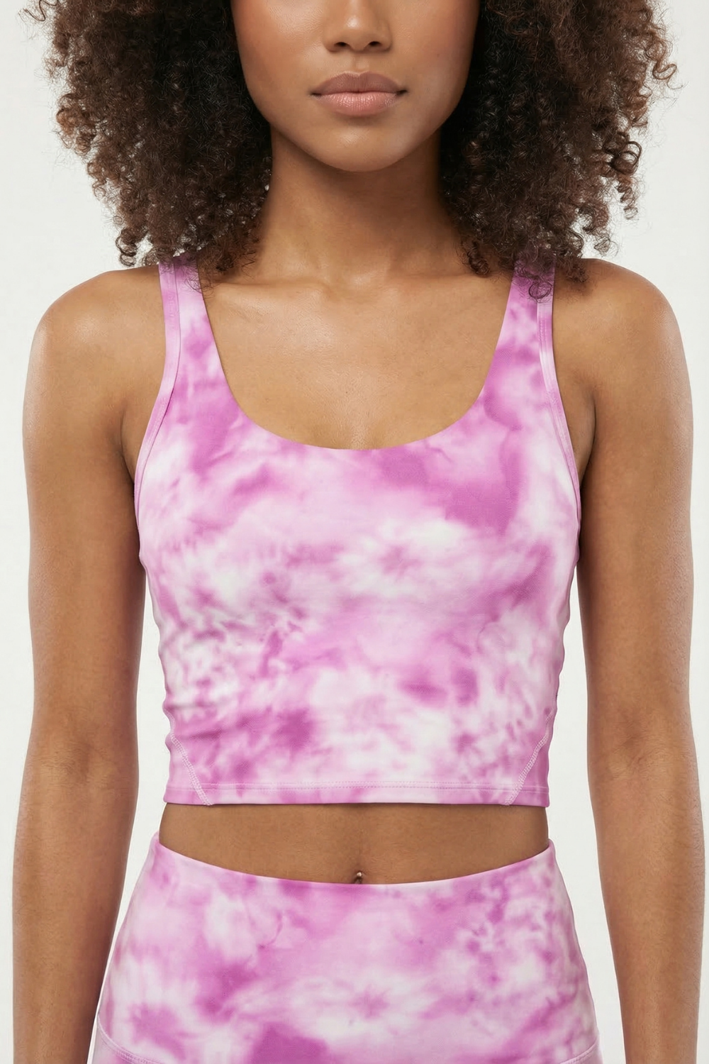 Sujetador deportivo de yoga estampado tie-dye
