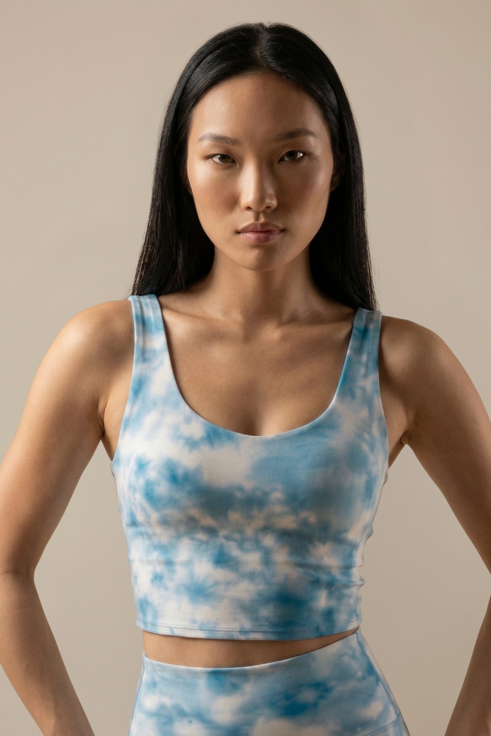 Tie-Dye Printed Yoga Sports Bra
