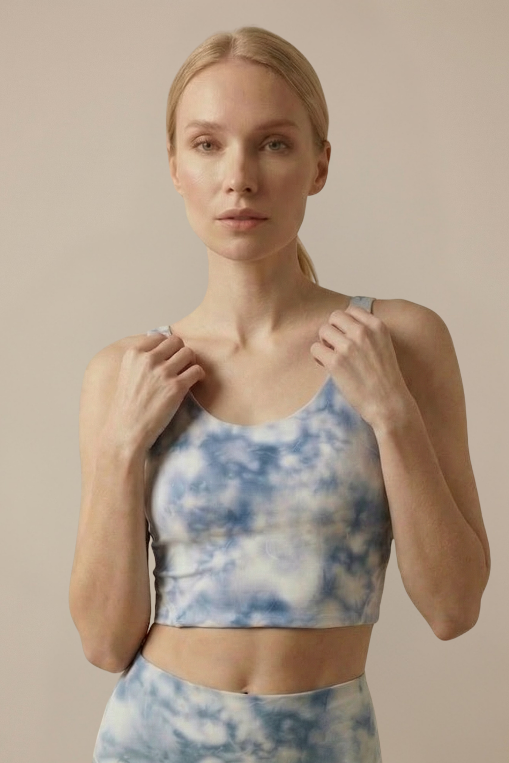Tie-Dye Printed Yoga Sports Bra