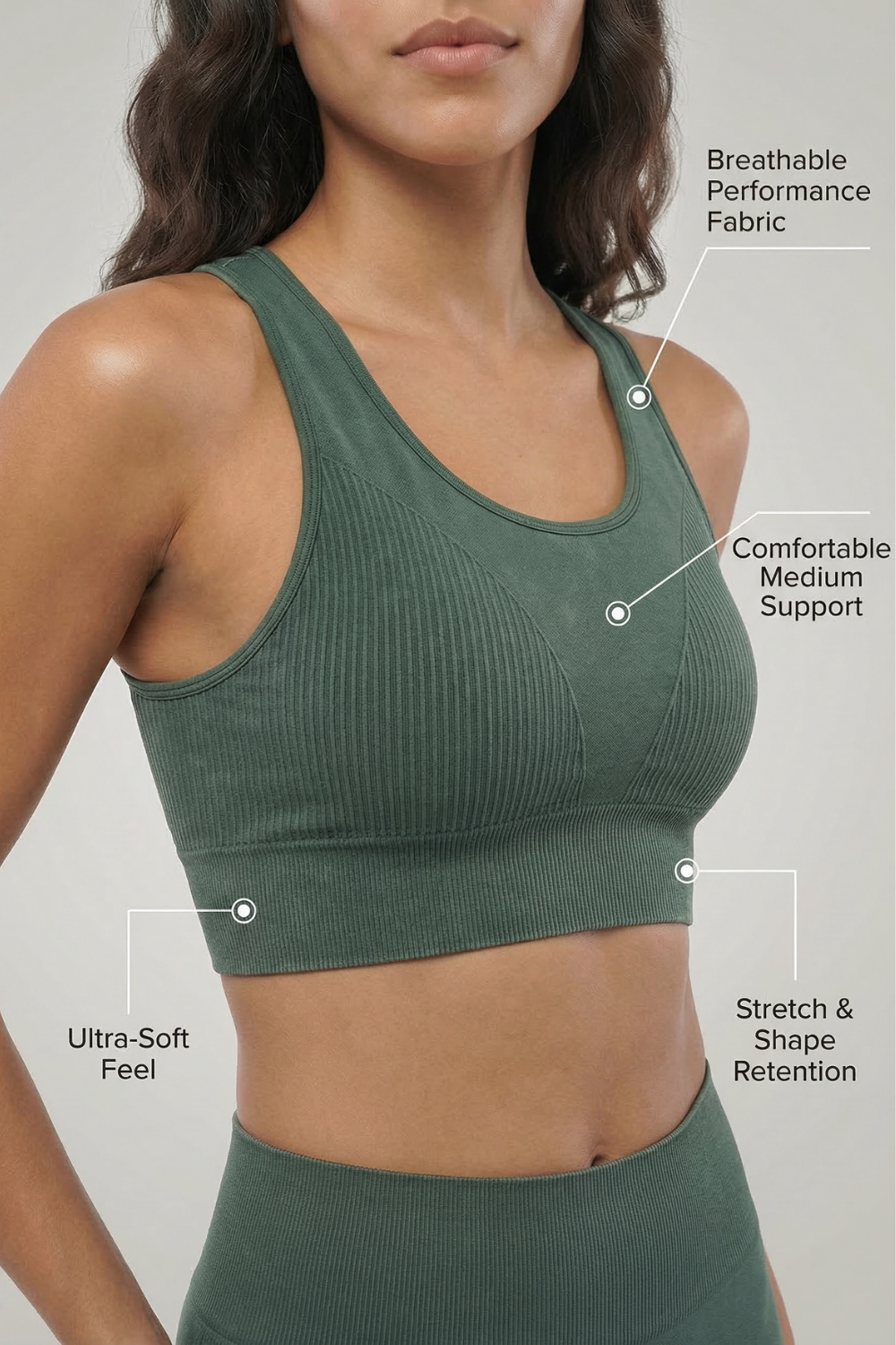 Seamless Melange Sports Bra