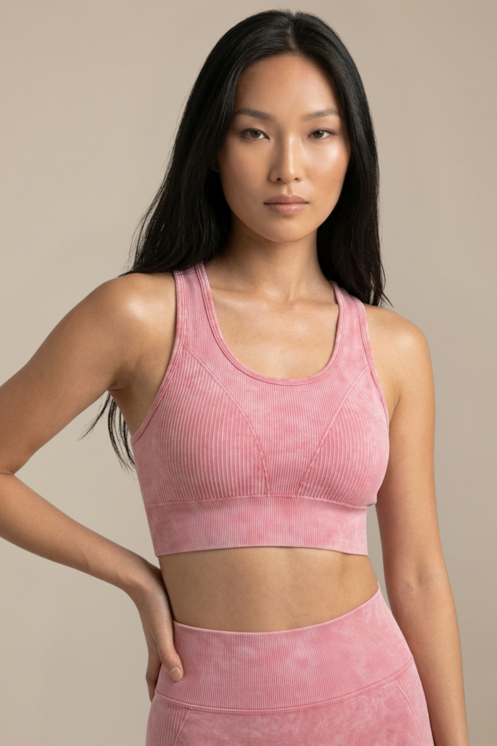 Seamless Melange Sports Bra