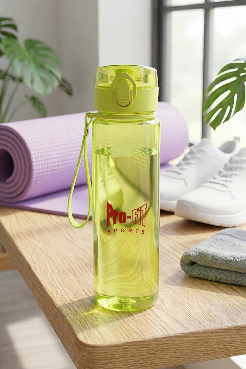 Clear Studio Water Bottle - Green Sporting Goods > Exercise & Fitness > Water Bottles by Profit Outfits