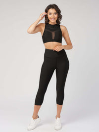 Contour High-Waist Capri Legging Apparel & Accessories > Activewear > Leggings > Capri Leggings by Profit Outfits