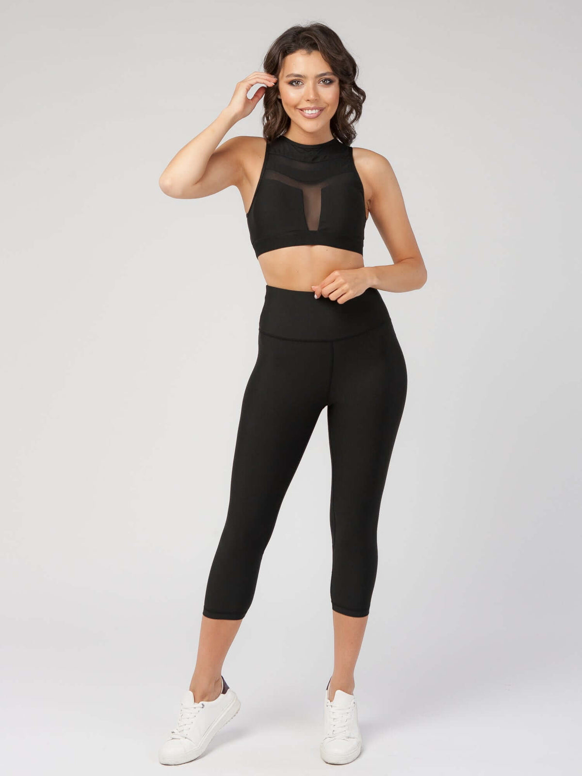 Contour High-Waist Capri Legging Apparel & Accessories > Activewear > Leggings > Capri Leggings by Profit Outfits