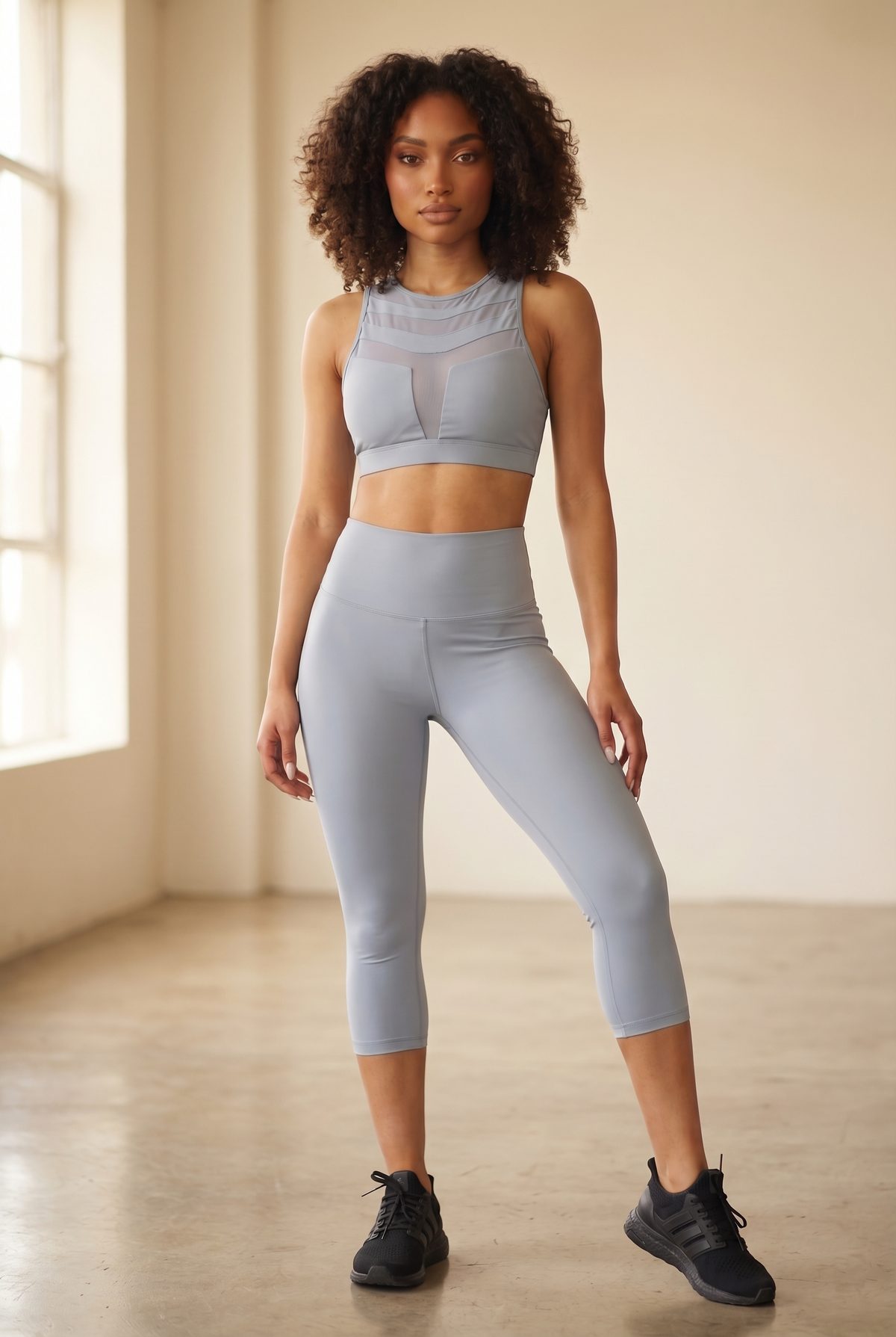 Contour High-Waist Capri Legging Apparel & Accessories > Activewear > Leggings > Capri Leggings by Profit Outfits