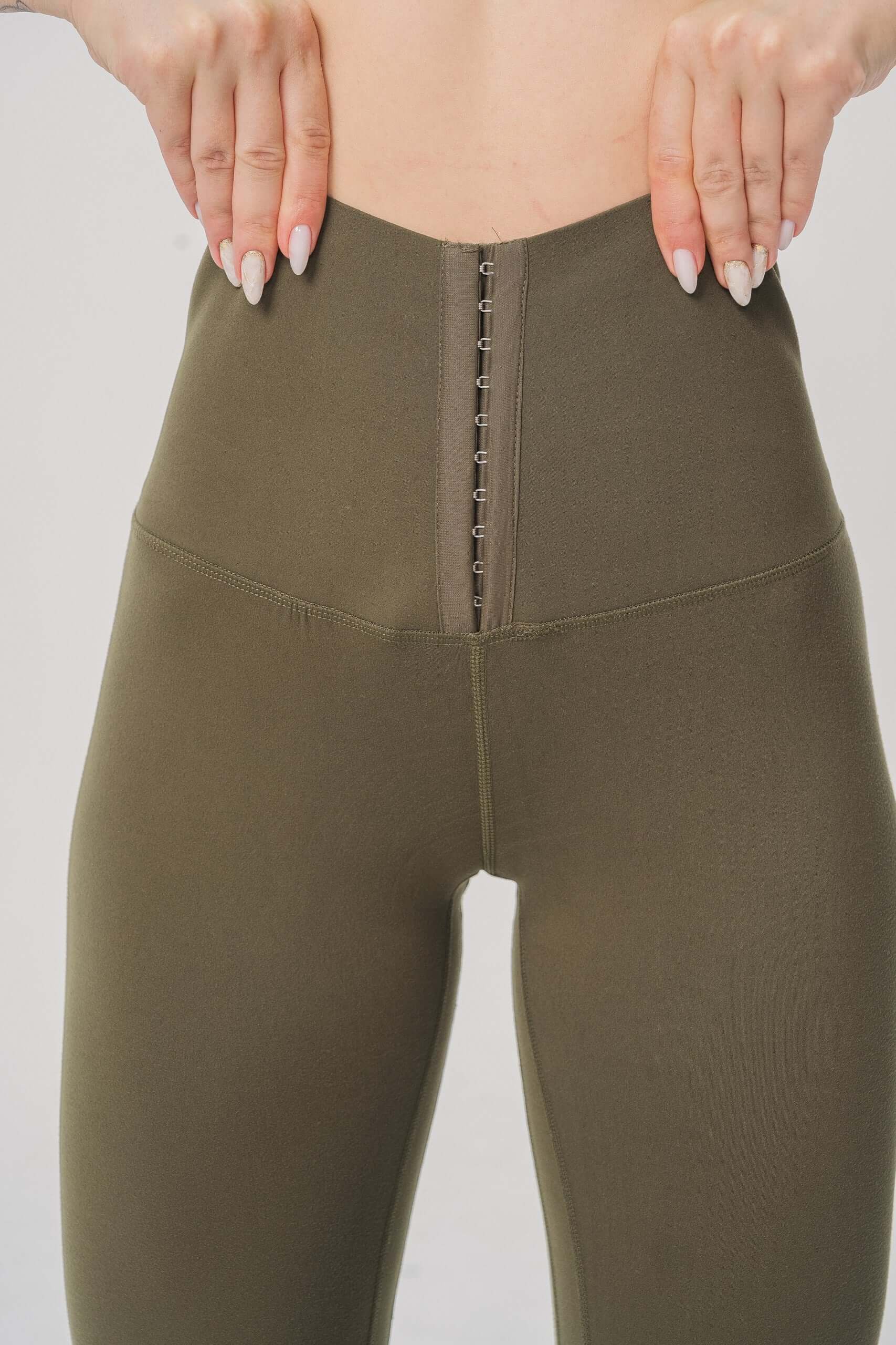 Contour Hook-Front High-Waist Legging  by Profit Outfits