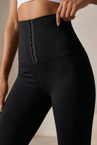 Contour Hook-Front High-Waist Legging  by PROFIT OUTFITS