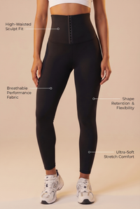 Contour Hook-Front High-Waist Legging  by PROFIT OUTFITS