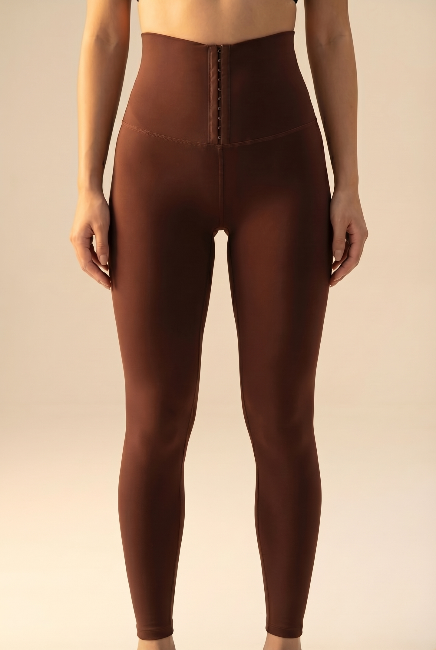 Contour Hook-Front High-Waist Legging  by PROFIT OUTFITS