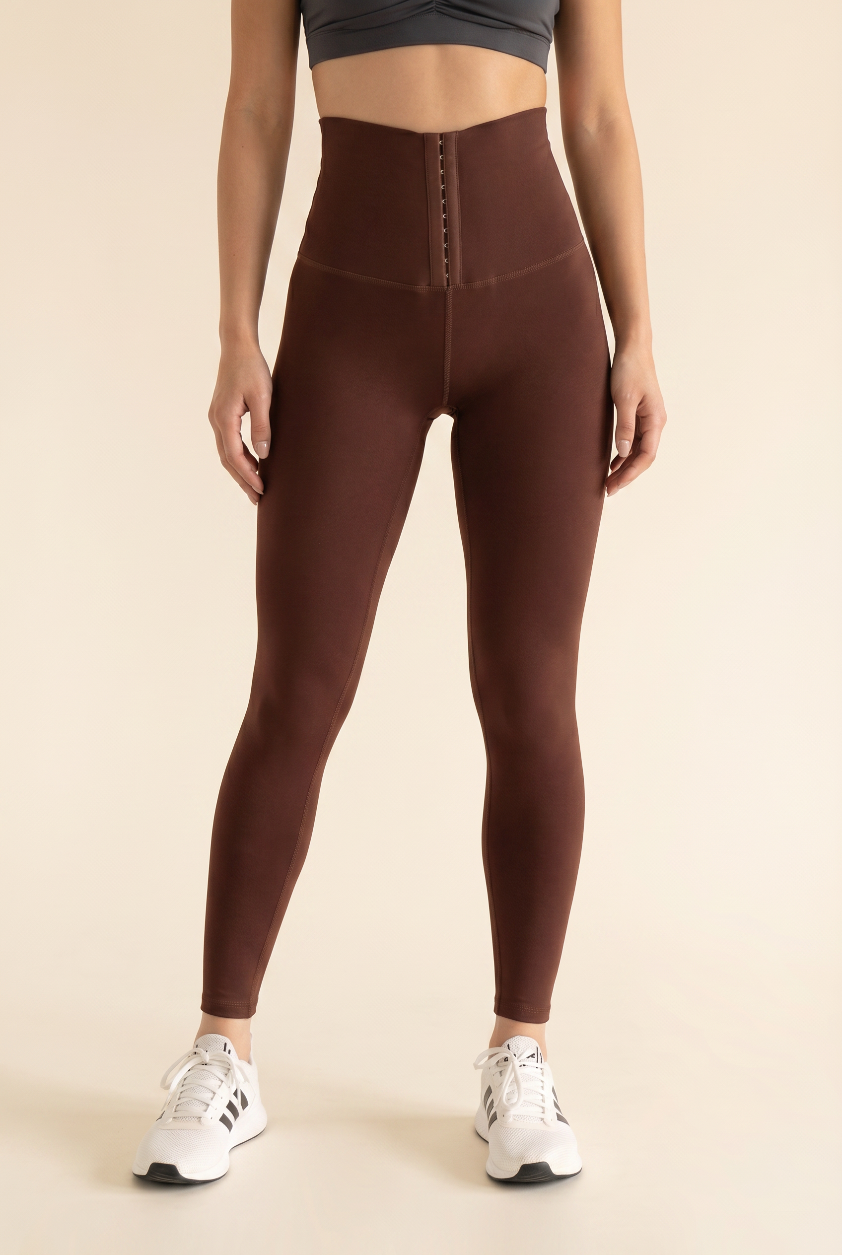 Contour Hook-Front High-Waist Legging  by PROFIT OUTFITS