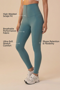 Contour Hook-Front High-Waist Legging  by PROFIT OUTFITS