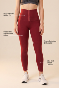 Contour Hook-Front High-Waist Legging  by PROFIT OUTFITS